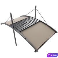 Motorized Pergola 6a 3D Model Vray