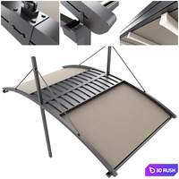 Motorized Pergola 6a 3D Model Vray