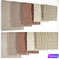Roman shades 32 3D Model Vray