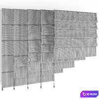 Roman shades 32 3D Model Vray