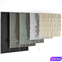 Roman shades 33 3D Model Vray