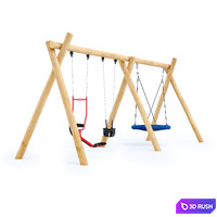 Swing Robinia Kompan + double seat "You and me" 3D Model Corona