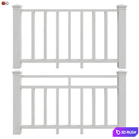 Set of handrails and terrace railing 8 3D Model Vray, Corona