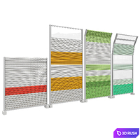 LOW POLY - Noise screens 3D Model Corona