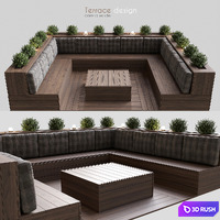 Terrace for outside 3D Model Corona