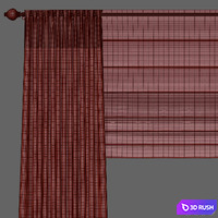 Curtain 871 3D Model Vray, Corona