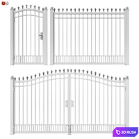 Set of forged railing 02 3D Model Vray, Corona
