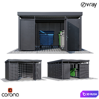 Modular boxes SET2 3D Model Vray, Corona