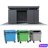 Modular boxes SET2 3D Model Vray, Corona
