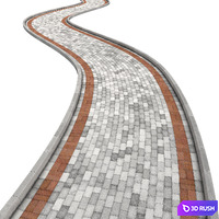 Walkway (PathDeform) 3D Model Corona