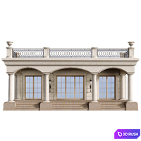 Entrance to the house Porch 3D Model Vray, Corona