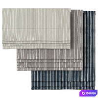 Roman Curtains 90 | Rowing Stripe 3D Model Vray, Corona