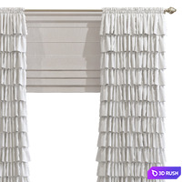Curtain 879 3D Model Vray, Corona