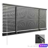 Metal Blinds black 1500 in 35mm 3D Model Vray, Corona