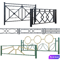 Lawn fencing 3D Model Corona