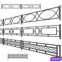 Lawn fencing 3D Model Corona
