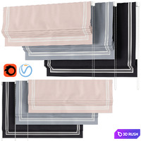 Roman Curtains 96 3D Model Vray, Corona