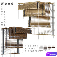 WOOD Venetian Blind 1150 in 45 mm 3D Model