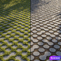 Eco-paving Type 1 Pattern 2 3D Model Corona