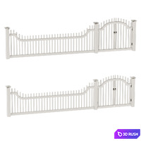 PVC fence 3D Model Corona