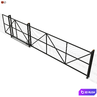 Sliding industrial mesh gates 3D Model Vray, Corona