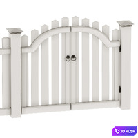 PVC fence 3D Model Corona
