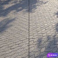 Paving Type 1 Set 14 3D Model Vray, Corona