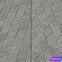 Paving Type 1 Set 15 3D Model Vray, Corona