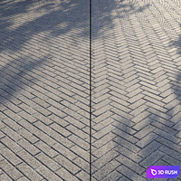 Paving Type 1 Set 16 3D Model Vray, Corona