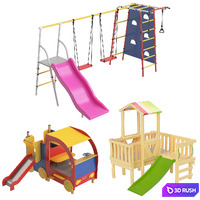 Children's playgrounds ATRIX 5 3D Model Vray, Corona