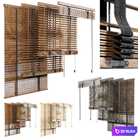 Wooden Blind 02 120cm 3D Model