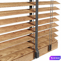 Wooden Blind 02 120cm 3D Model Vray, Corona