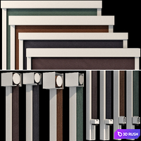 Roller blinds set 3D Model Vray, Corona