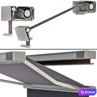 Sliding outdoor awning sun canopy 3D Model Vray, Corona