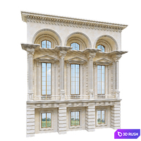 Classic Facade Element 3D Model Vray, Corona