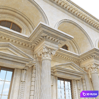 Classic Facade Element 3D Model Vray, Corona