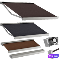 Sliding outdoor awning sun canopy 3D Model Vray, Corona