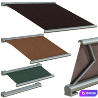 Sliding outdoor awning sun canopy 3D Model Vray, Corona