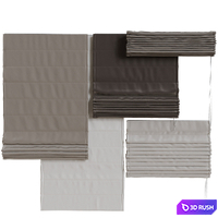 Set of Roman blinds_3 3D Model Vray, Corona