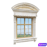 Classic facade window 3D Model Vray