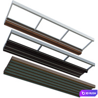 Metal pergola gazebo canopy with awning 3D Model Vray, Corona