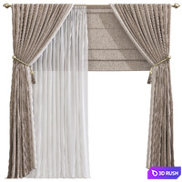 Curtain 911 3D Model Vray, Corona