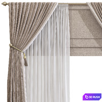 Curtain 911 3D Model Vray, Corona