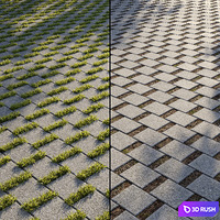 Eco-paving Type 1 Pattern 7 3D Model Corona