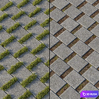 Eco-paving Type 1 Pattern 7 3D Model Corona