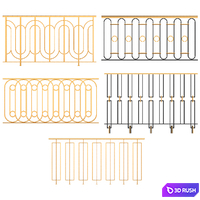 Set of classic railings
