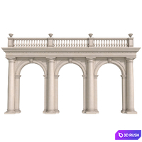 Arched doorway. Arcade