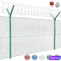 Chain link fence with spiral protective barrier