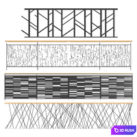Set of modern railings