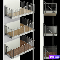 Metal balcony (3 types of cantilever balconies)